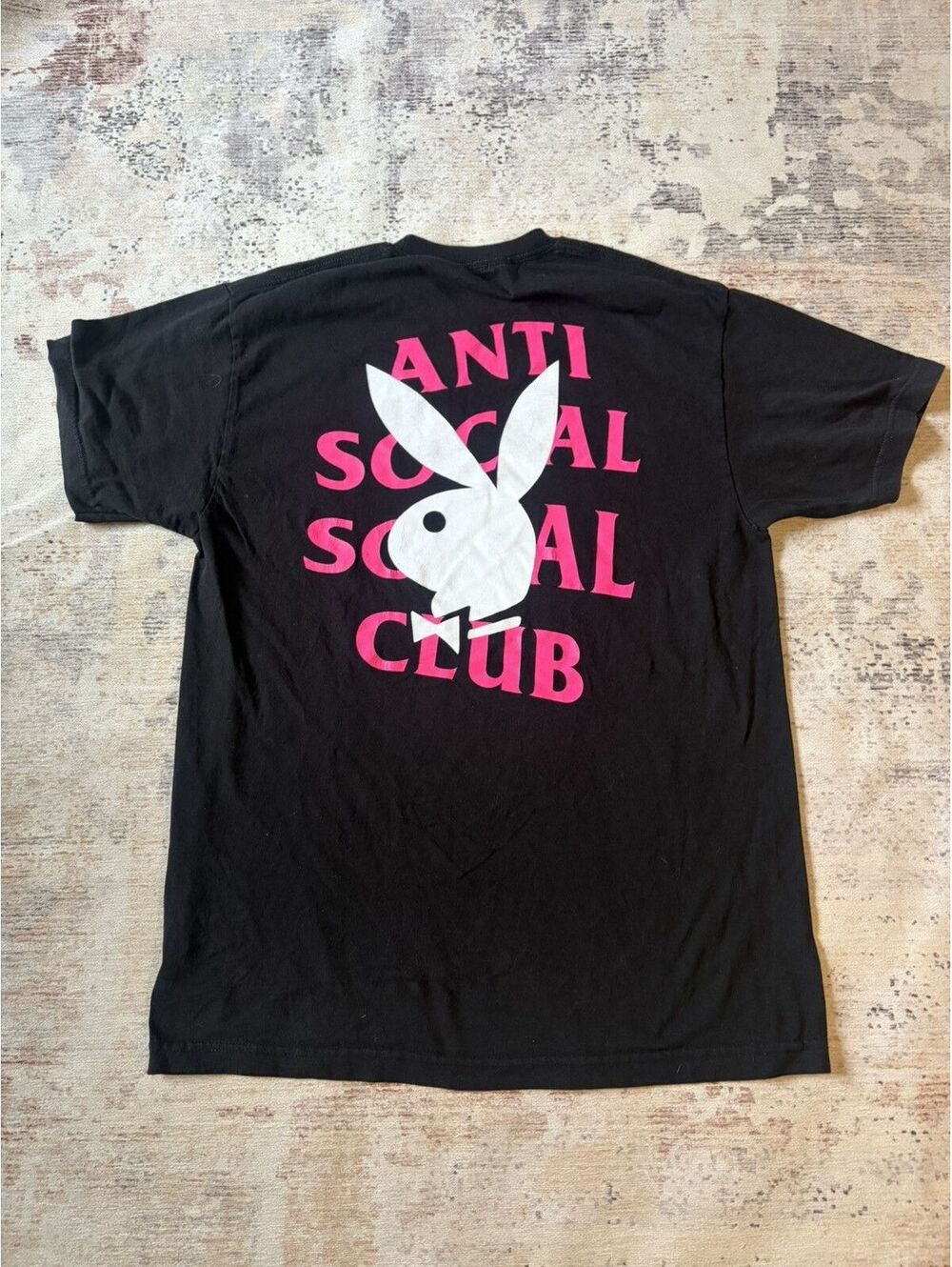 Anti social social club x playboy tee black